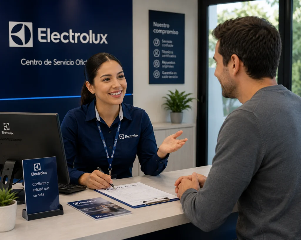 Técnico Electrolux realizando mantenimiento preventivo en Bucaramanga