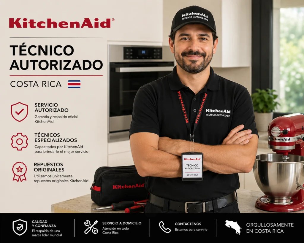 Técnico KitchenAid realizando mantenimiento preventivo en Bucaramanga